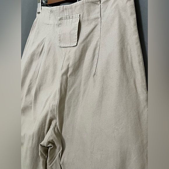 Cynthia Steffe Tan Textured High Waisted Lagenlook Trouser Pants - Picture 4 of 5